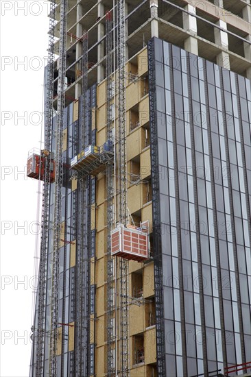 Construction lifts at the DC Tower 1