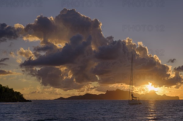 Sailboat at sunset