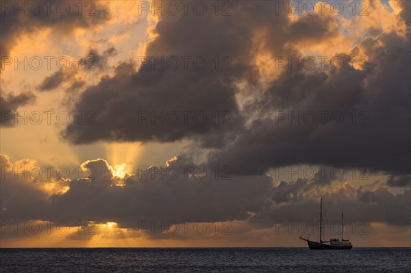 Sailboat at sunset