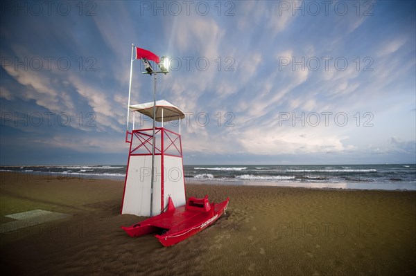 Lookout tower and a rowing boat