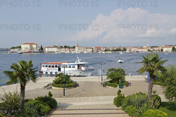 View of Porec from the Sveti Nikola island