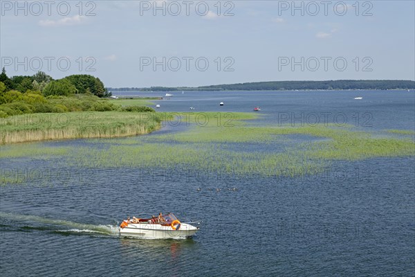 Motor boat on Lake Plauer