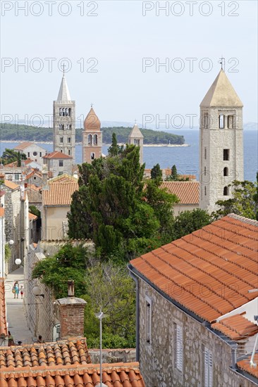 Four church steeples