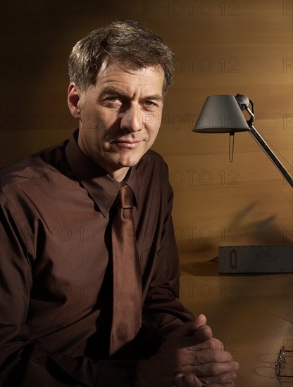 Businessman sitting at a desk