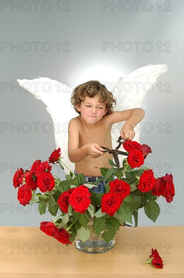 Boy with angel wings