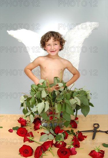 Boy with angel wings