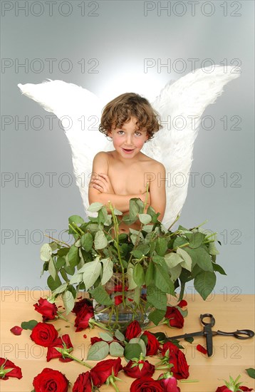 Boy with angel wings