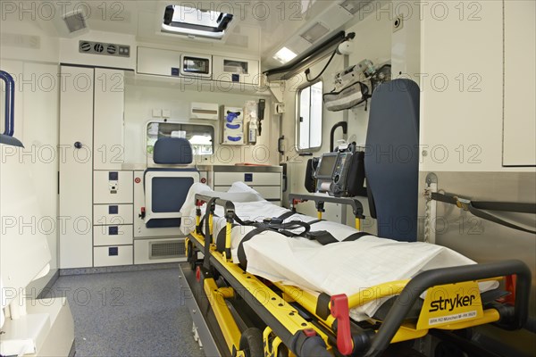 Interior of an ambulance