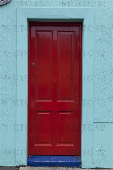 Red front door