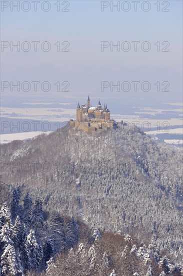 Burg Hohenzollern Castle in winter