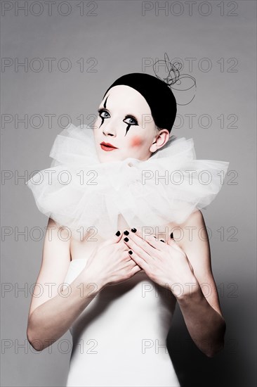 Fashion with a pierrot theme