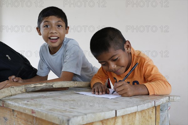 Two school boys at school