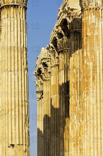 View of the columns of the Temple of Olympian Zeus