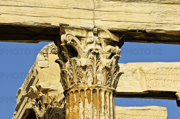 View of the columns of the Temple of Olympian Zeus