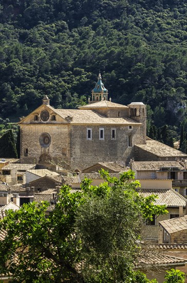 Townscape with the Charterhouse or the Royal Carthusian Monastery of Valldemossa