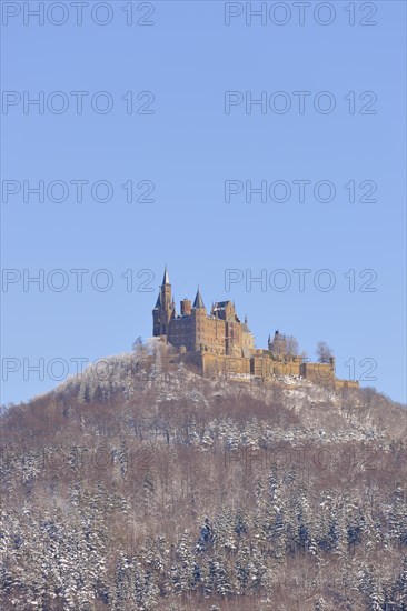 Burg Hohenzollern Castle in winter