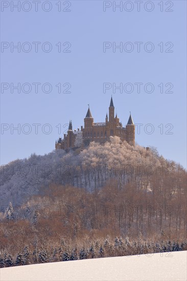 Burg Hohenzollern Castle in winter