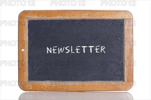 Old school blackboard with the word NEWSLETTER