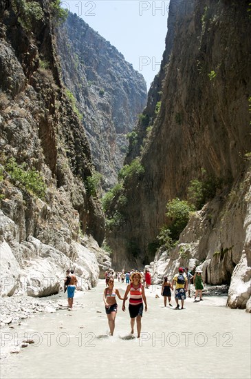 Tourists in the Saklikent Gorge
