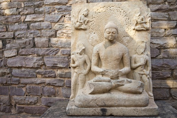Buddha statue at the Stupa of Sanchi