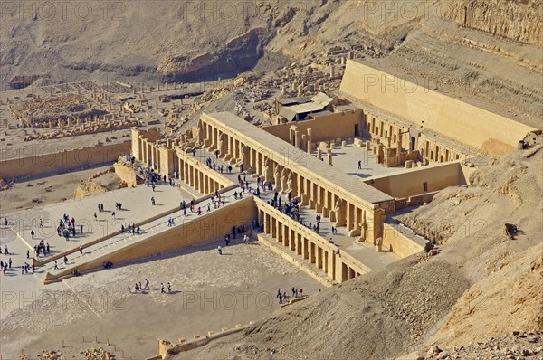 Lateral view of the Temple of Hatshepsut