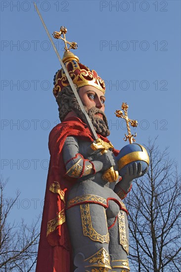 Historical Roland statue in the market square