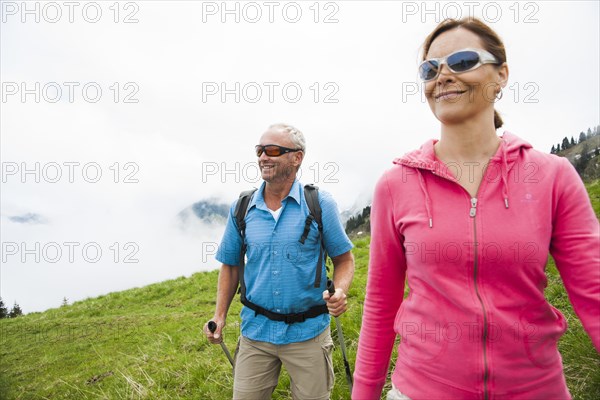 Couple hiking