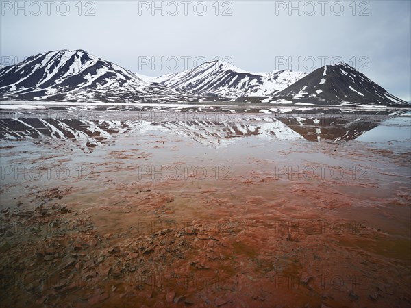 Fjord with red algae