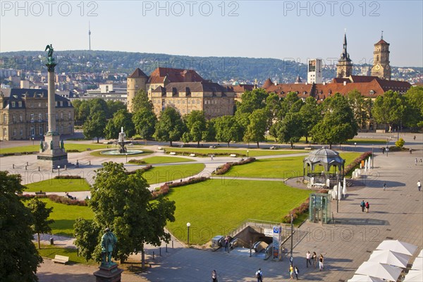 View of Koenigsstrasse and the Jubilee Column