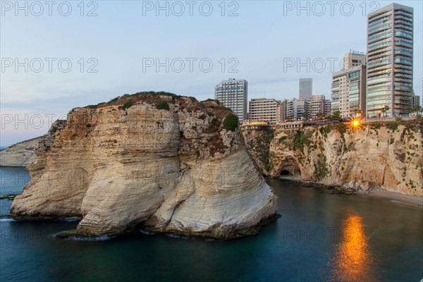 El Rawsheh Rock or Pigeon Rocks