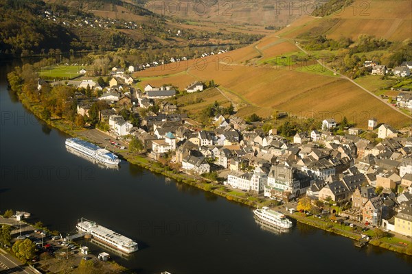 Moselle Valley with Traben-Trarbach in autumn