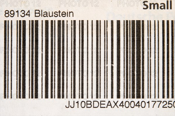 DHL parcel sticker with a bar code