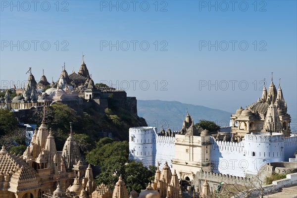 Temple complex on the holy mountain of Shatrunjaya