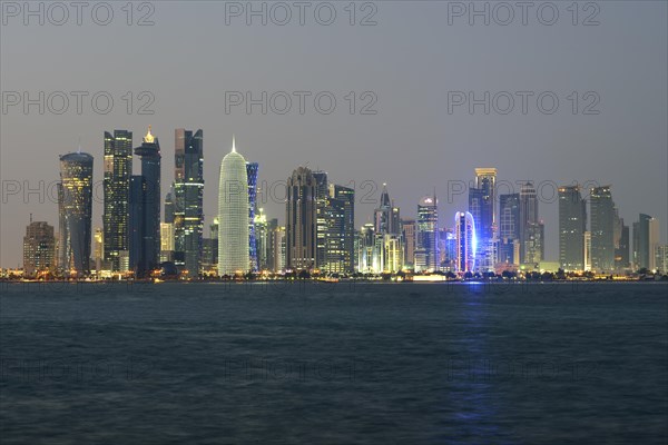 Skyline of Doha with Al Bidda Tower