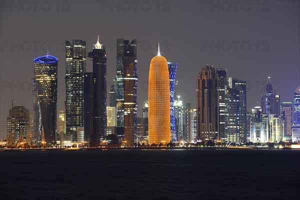 Skyline of Doha with Al Bidda Tower