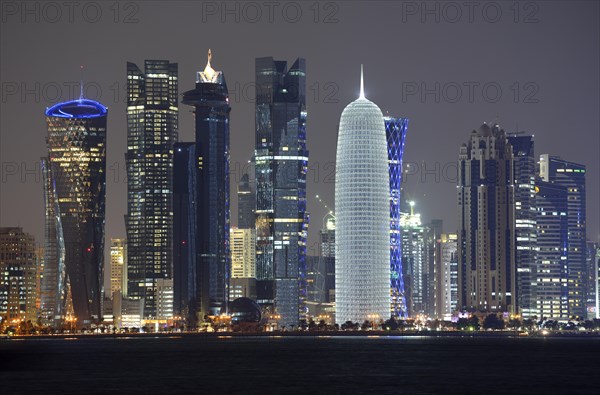 Skyline of Doha with Al Bidda Tower