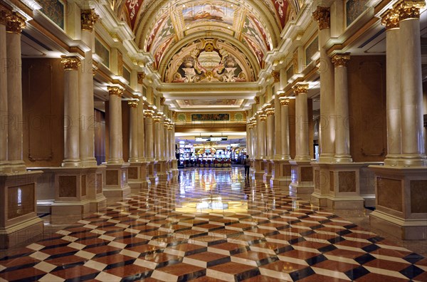 Hallway in front of a casino