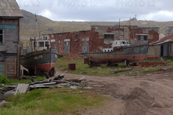 Derelict small fishing boats