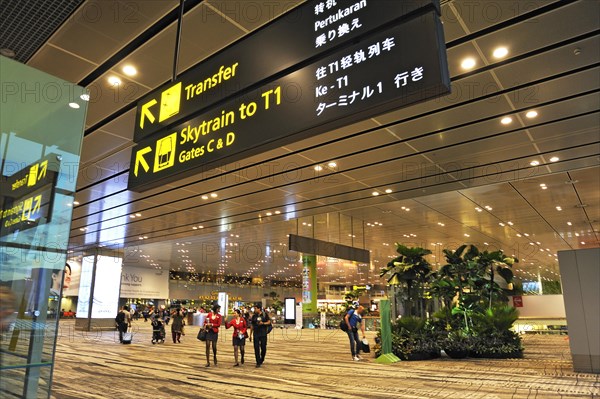 Signs at Singapore's Changi International Airport