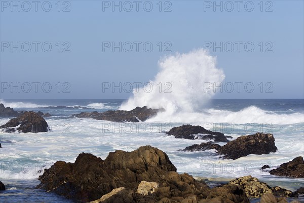 Rocky coast with waves