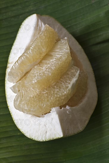 Segments of a pomelo fruit