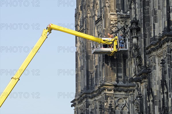 Restoration work on the facade