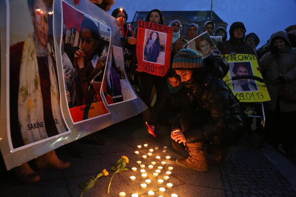 Protest march after the murder of three Kurdish activists in Paris