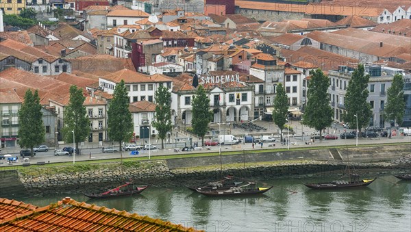 View over the Douro or Duero River towards the Gaia district