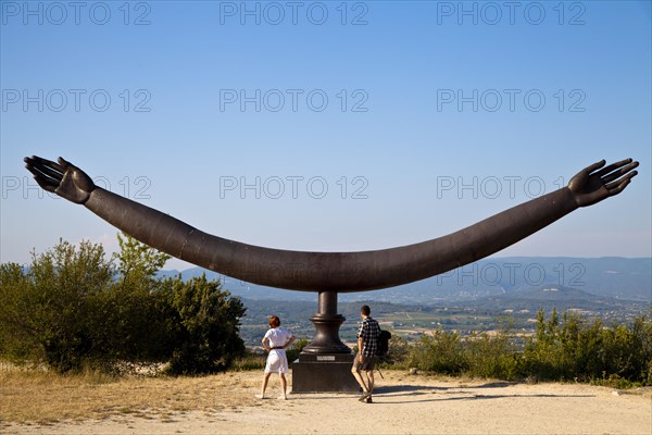 Modern sculpture at the Marquis de Sade castle