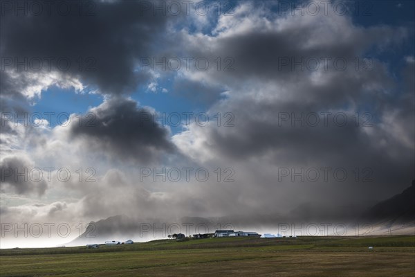 Mixed weather conditions at the coastal mountains on the Snæfellsnes peninsula