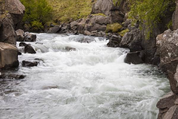 White water rapids on the Lagarfljót river