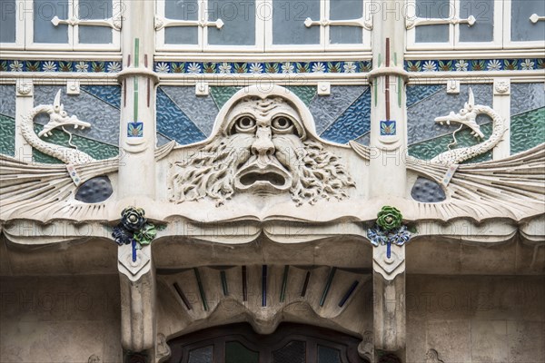 Art Nouveau façade of a residential building