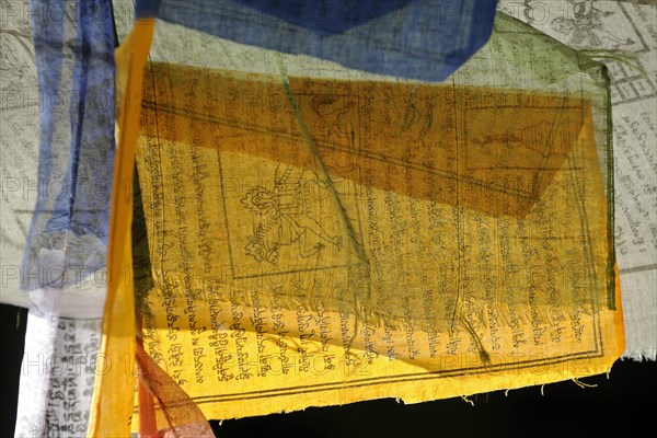 Fluttering prayer flags