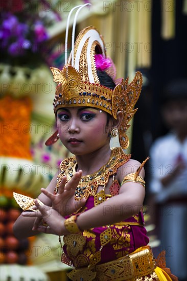 Girl during a Barong dance